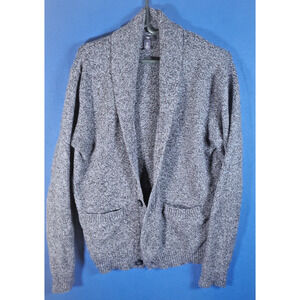 Gap Shawl-Collar Cardigan Sweater gray knit Men's Size Large